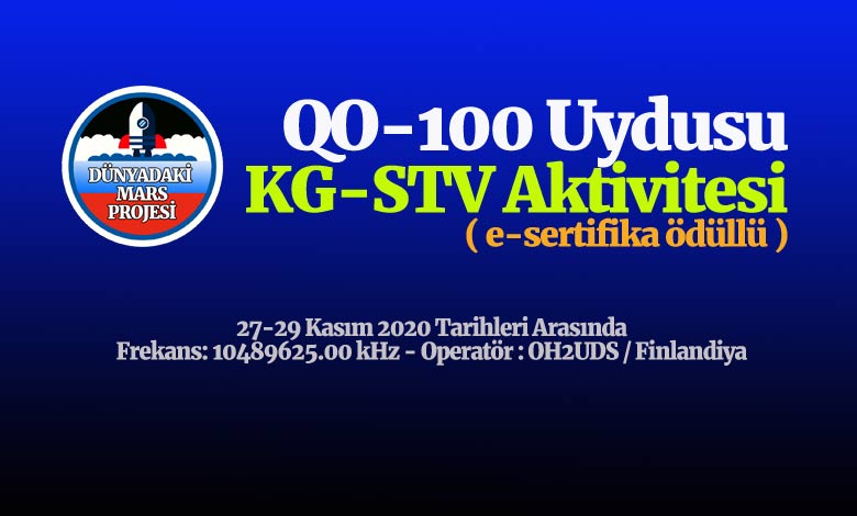 QO-100 Uydusu KG-STV Etkinliği Duyurusu
