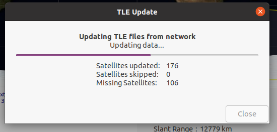 Şekil 9 - Gpredict Uydu TLE ve Transponder Güncellemeleri